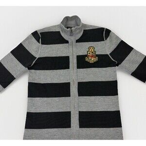 Y2K EXPRESS Design Studio Merino Wool Full Zip Cardigan‎ Sweater Striped Mens L